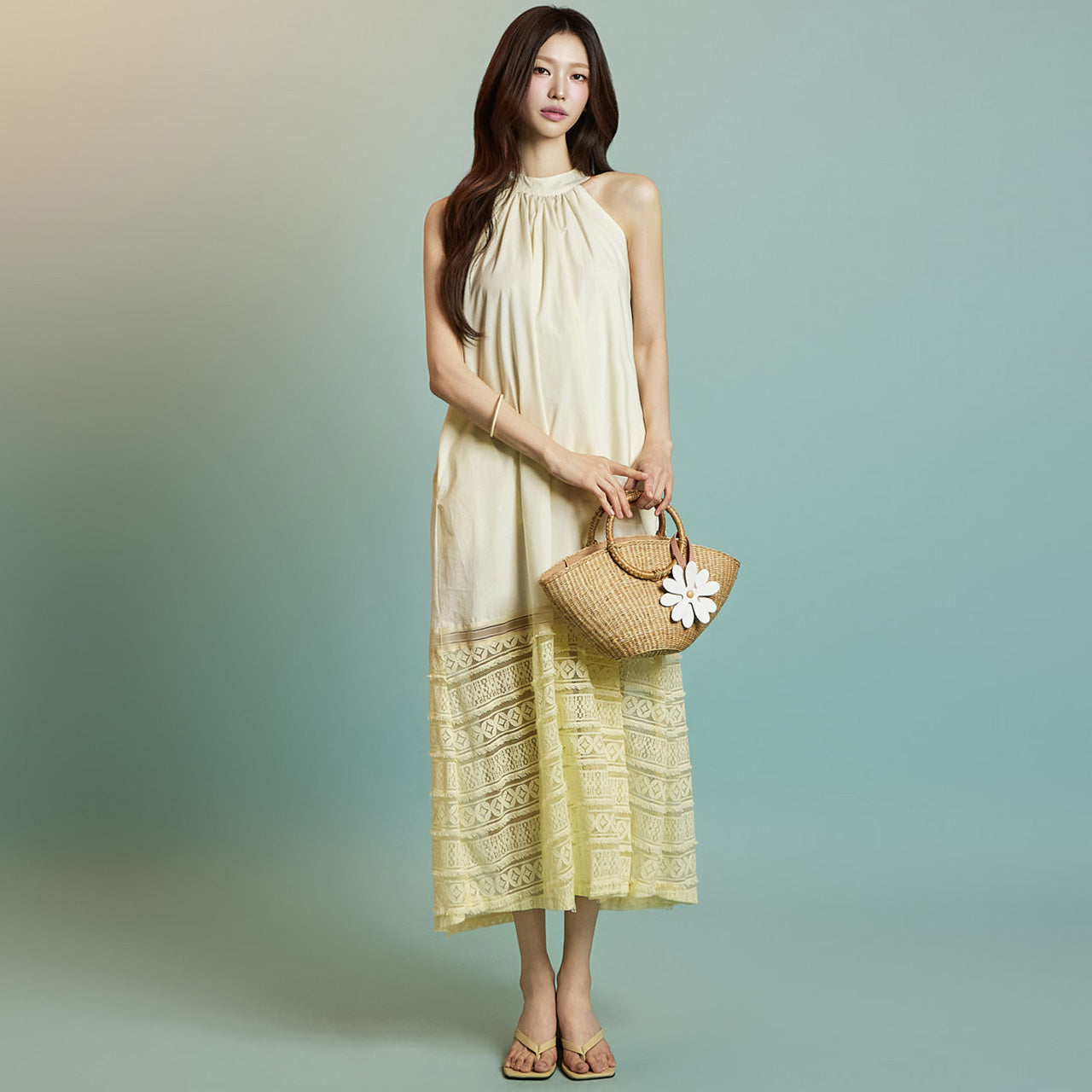 D5311 ホルターネックドレス