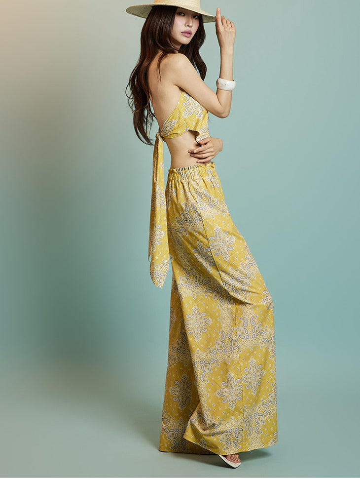 D5312 佩斯利图案两件套