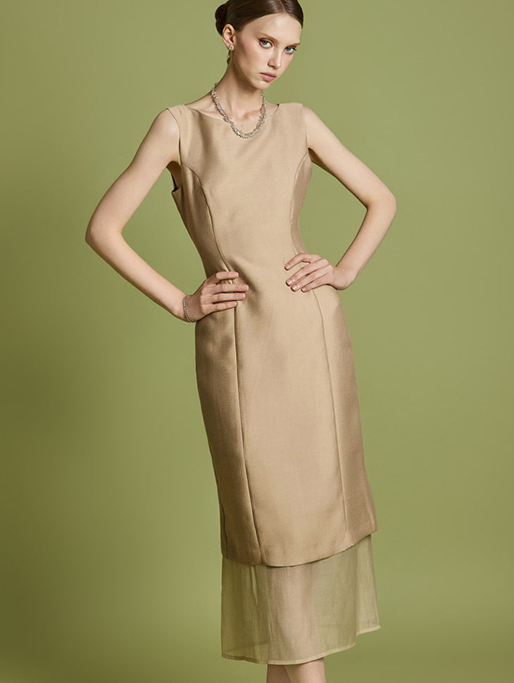 D5316 シフォンレイヤードドレス