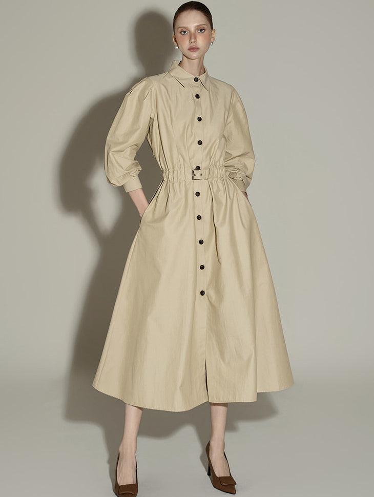 D5374 Shirts Dress with Belt