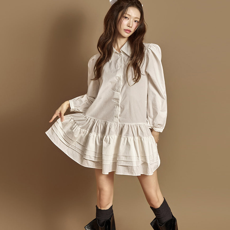 D5387 Frill Mini Dress