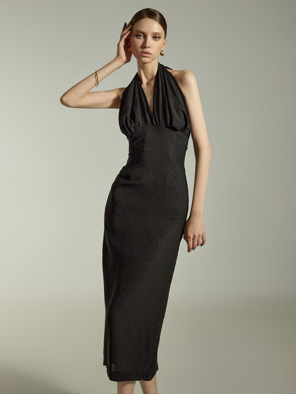 D9492 挂脖连衣裙