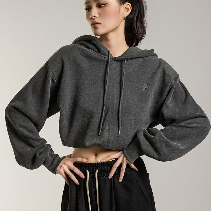 E3734 Cropped Hooded T-Shirt