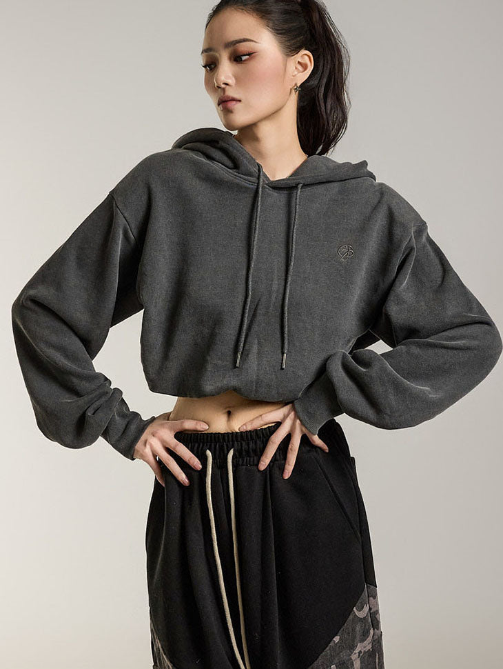 E3734 Cropped Hooded T-Shirt