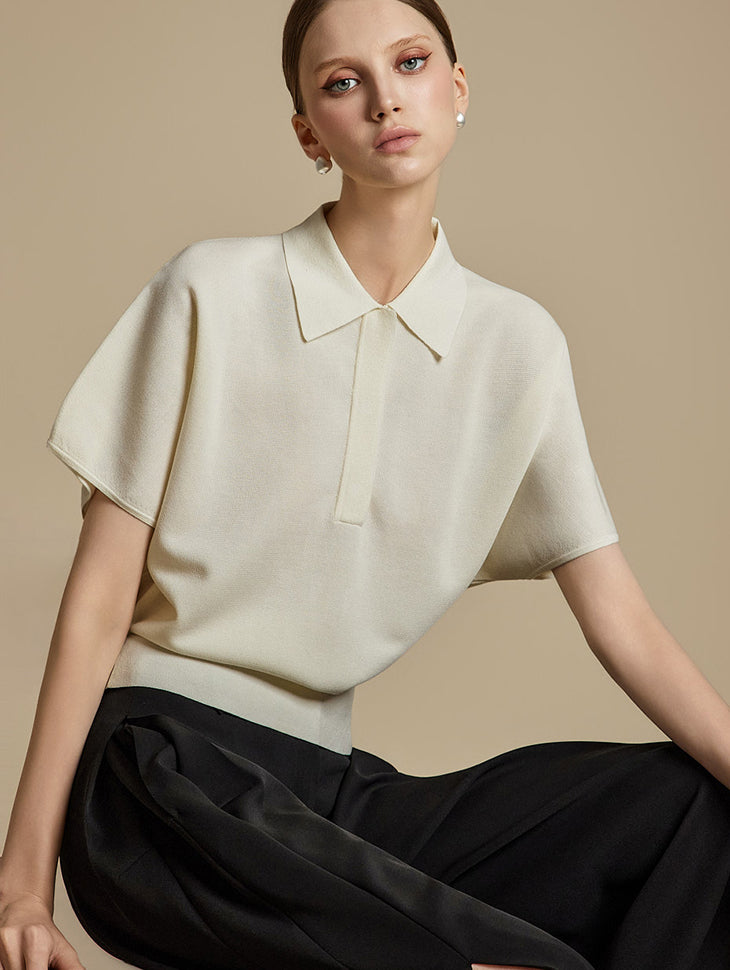 E3833 カラーニットトップス