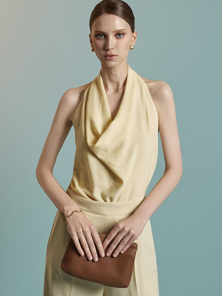 E3914 Draped Sleeveless Top