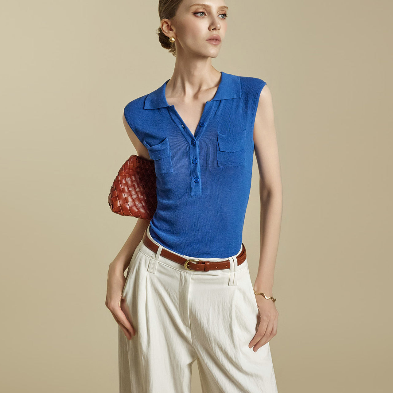 E3915 Linen Pocket  Knit