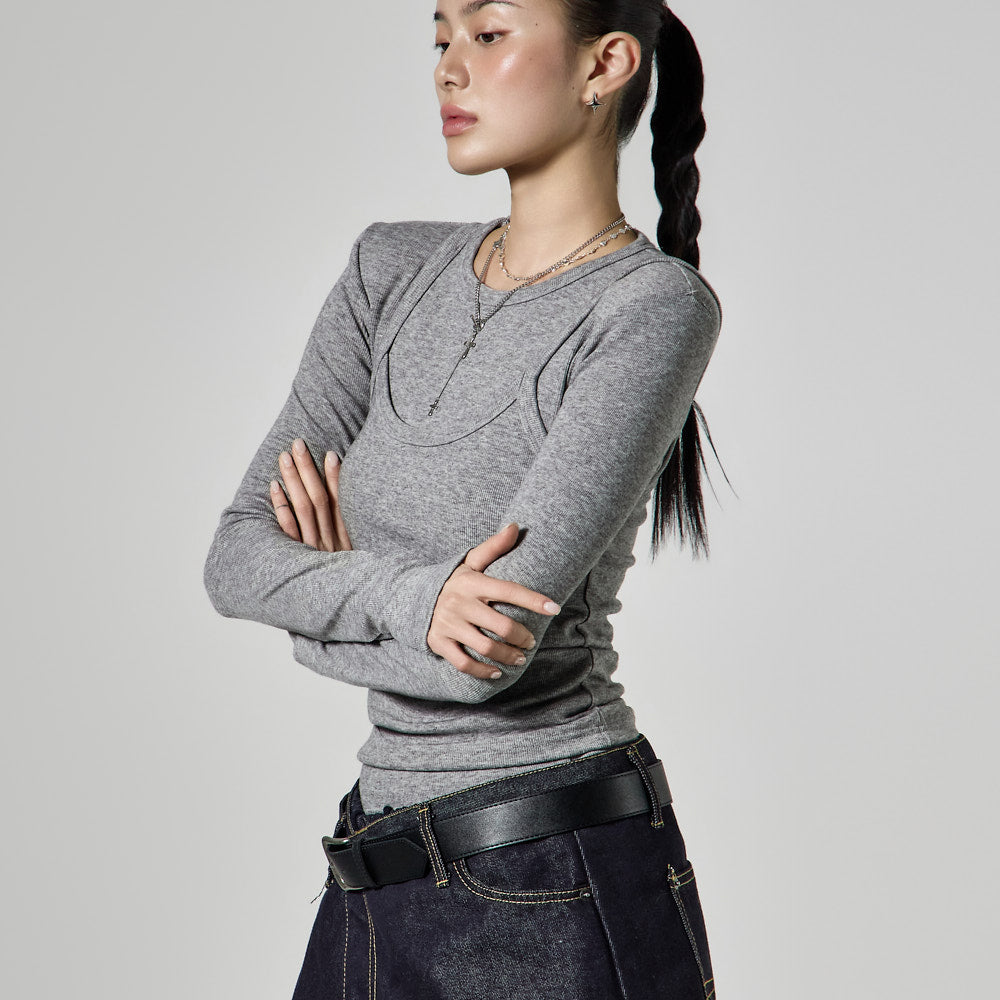 E4129 Sleeveless Set Top