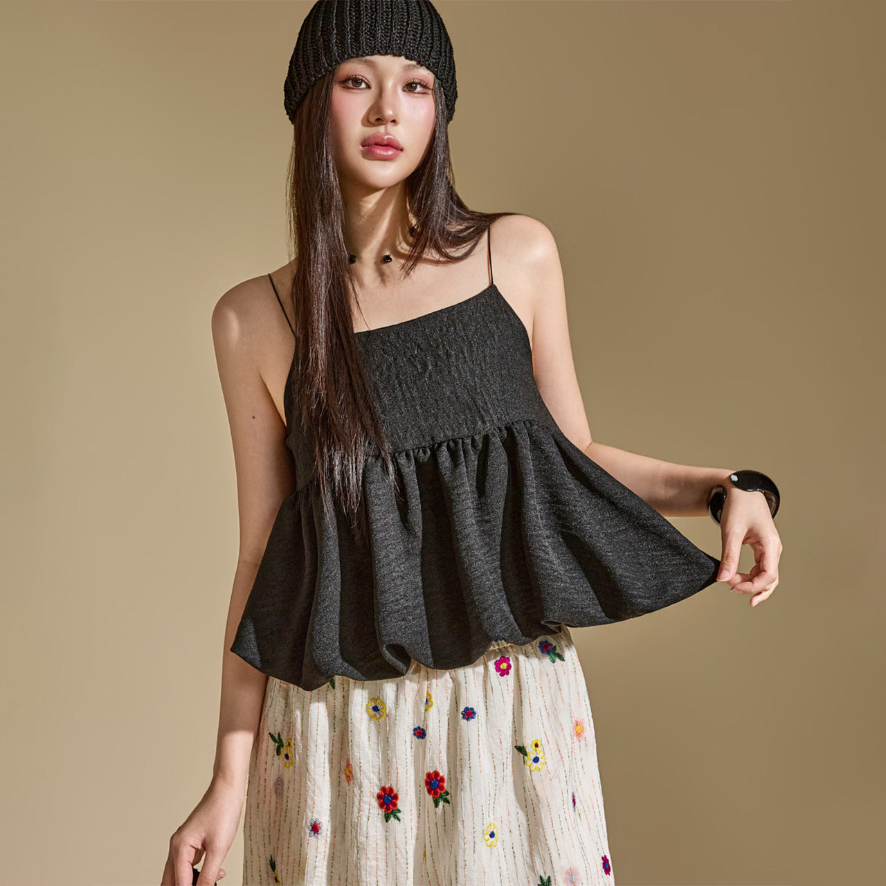 E4274 Balloon Sleeveless Top