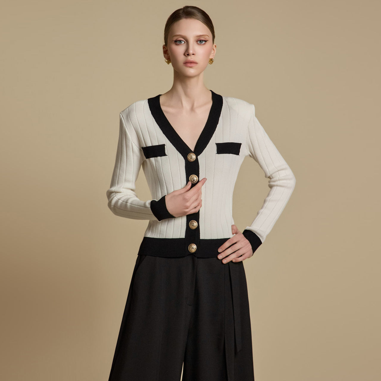 J2753 V-neck Cardigan