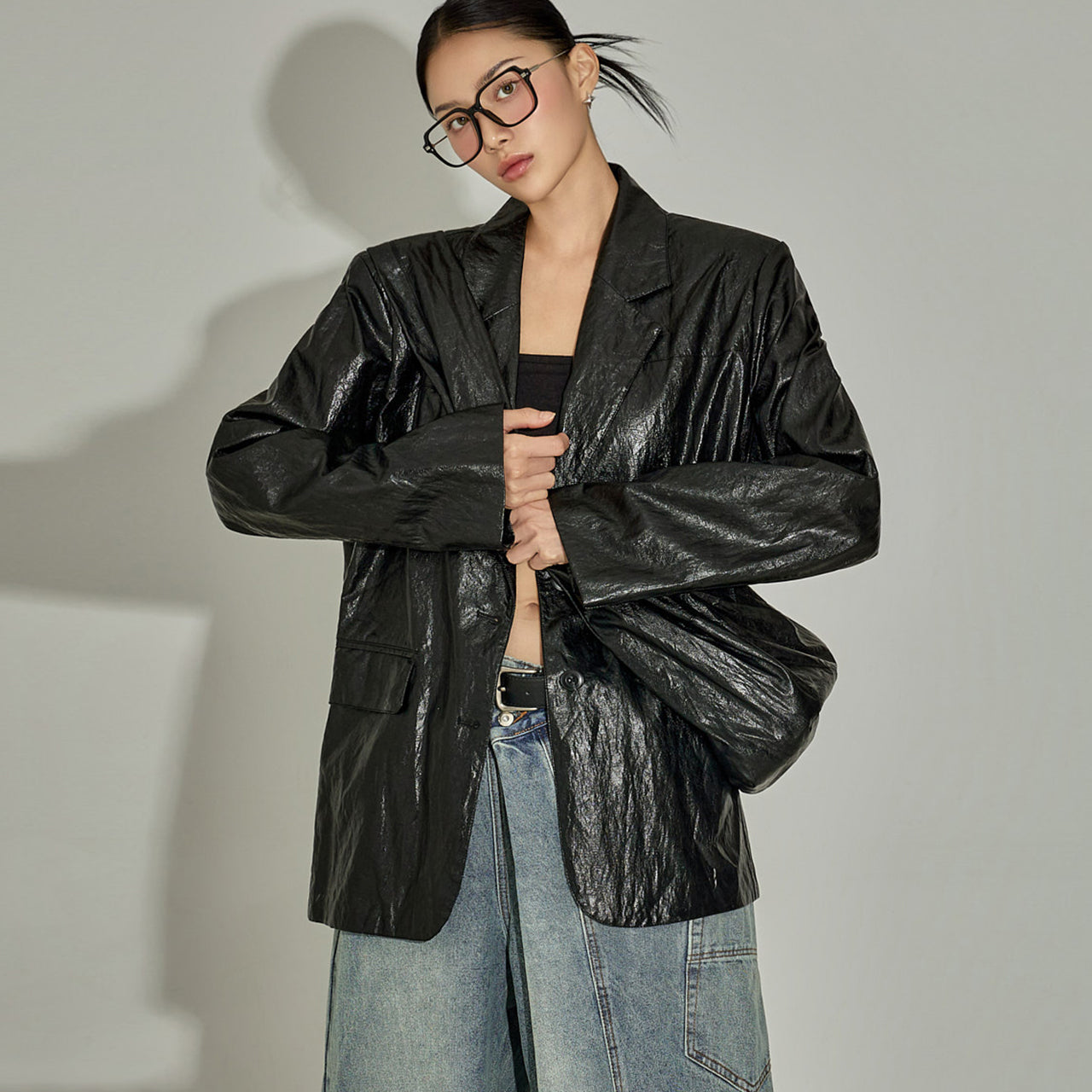 J2837 Jacket with Leather Bag