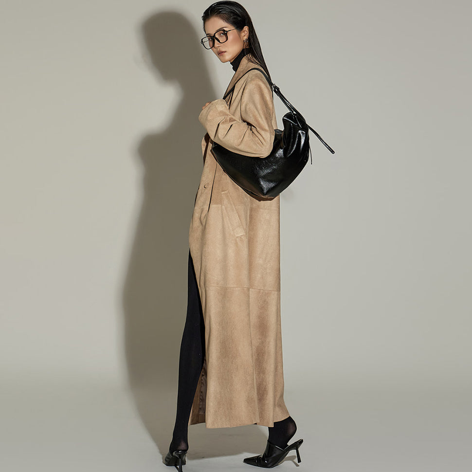 J2876 Suede Long Coat