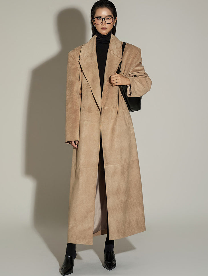 J2876 Suede Long Coat