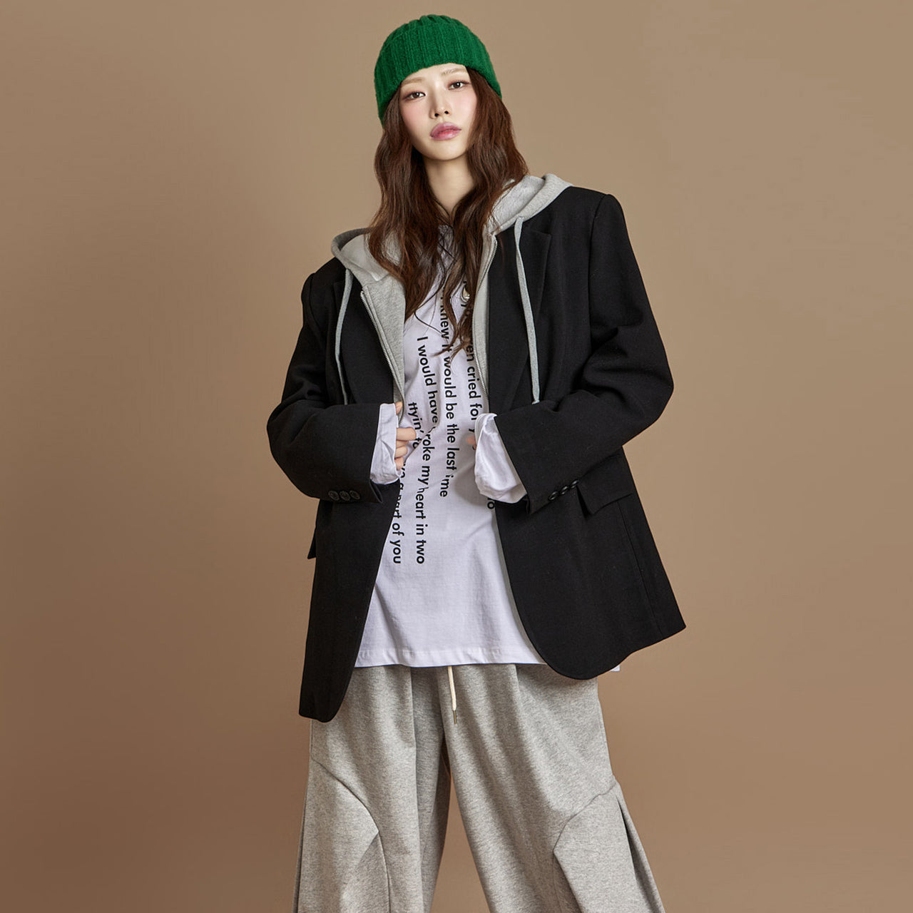 J2900 Hooded Layered Jacket