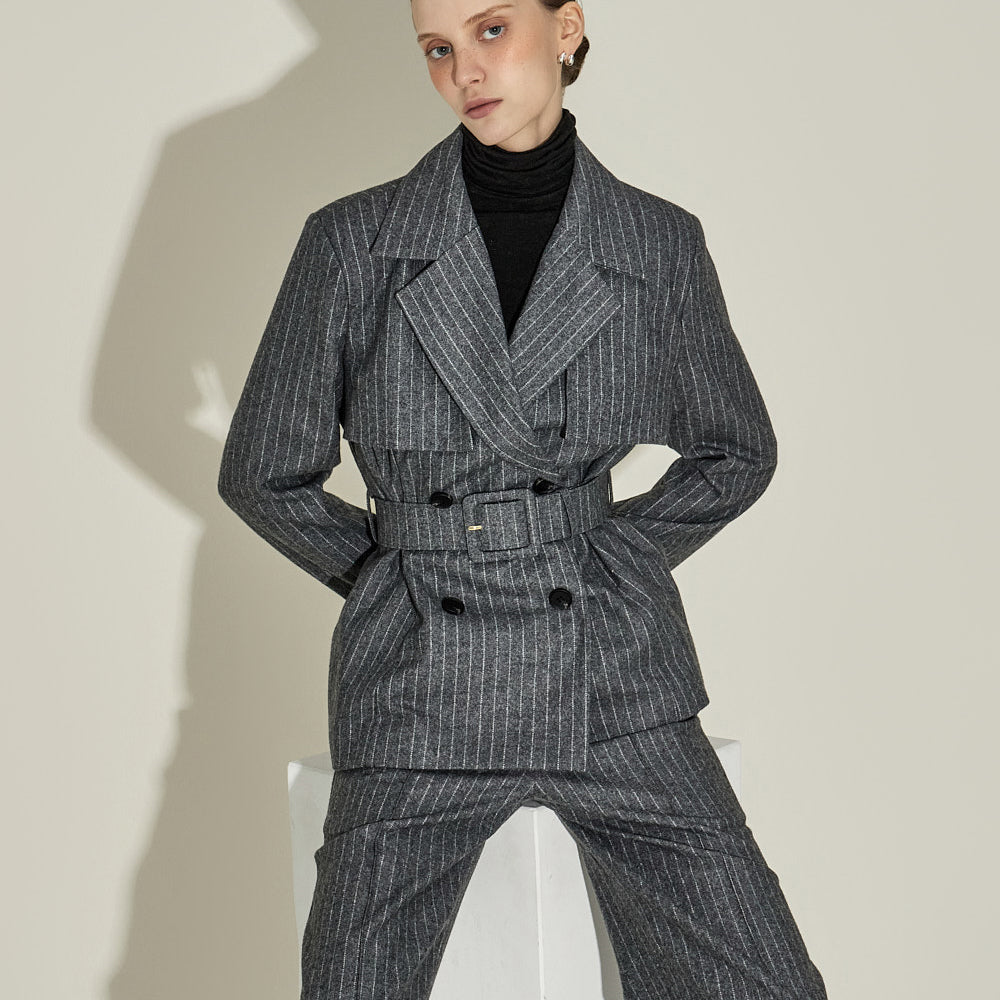 J2961 Wool Jacket with Belt