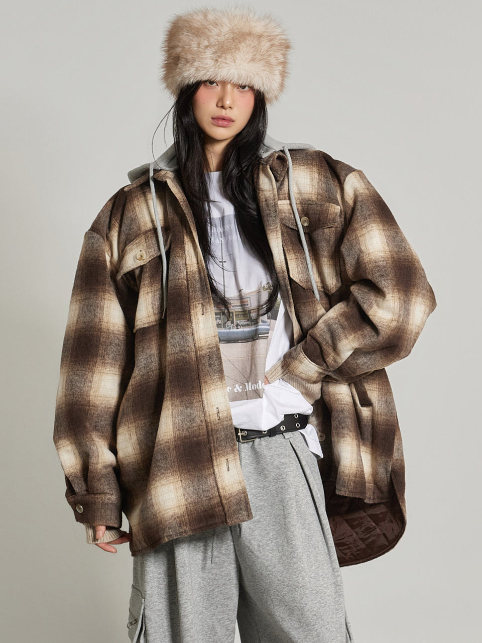 J2968 Quilted Hooded Jacket