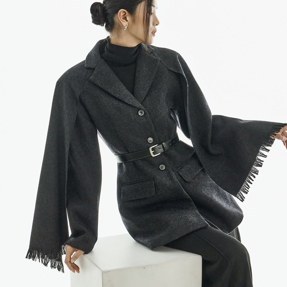 J9350 Wool Coat with Belt