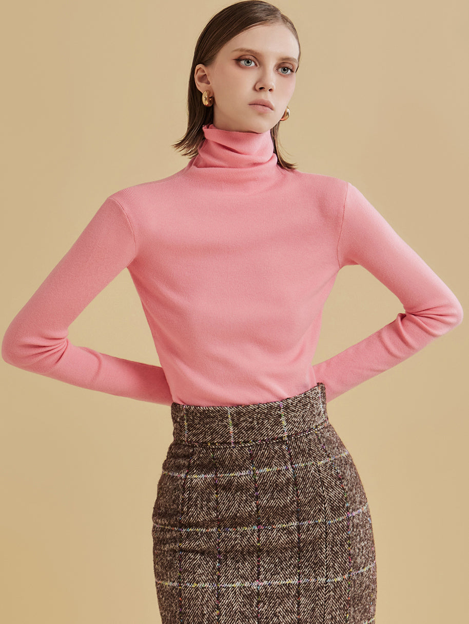 E3179 Turtleneck Slim Knit