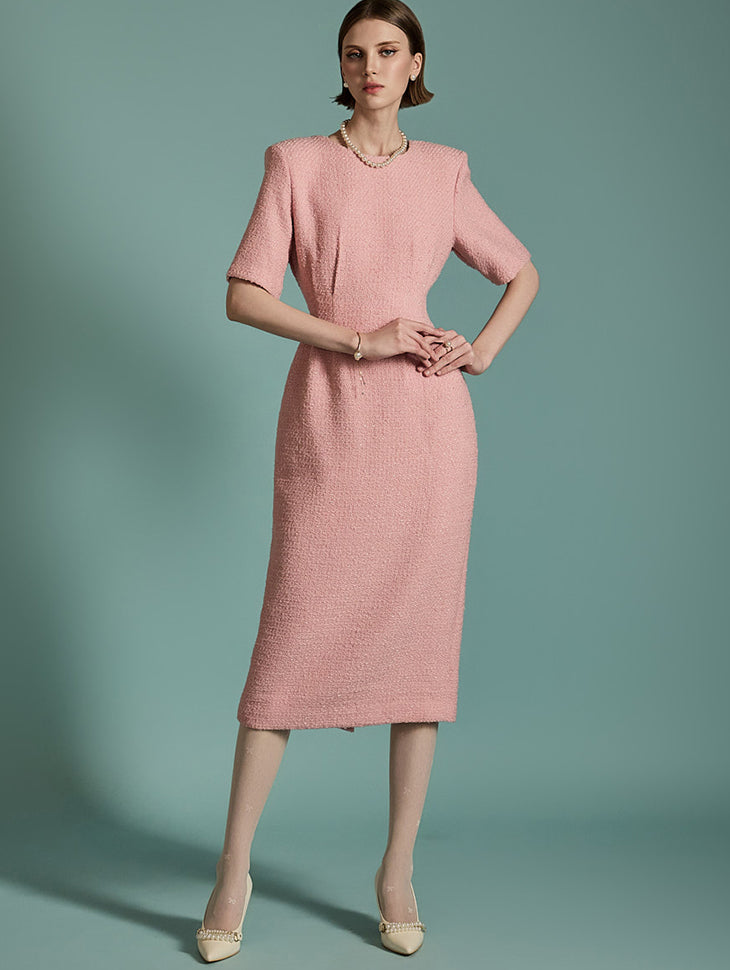 D5134 Tweed Wool Dress