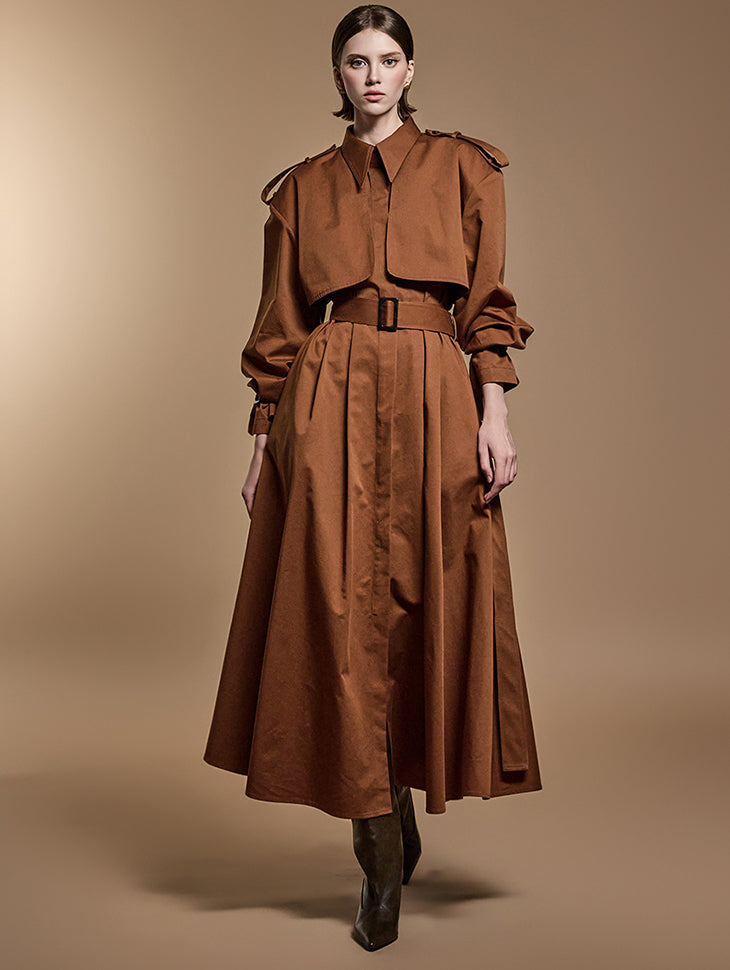 D9505 Trench Dress With Belt