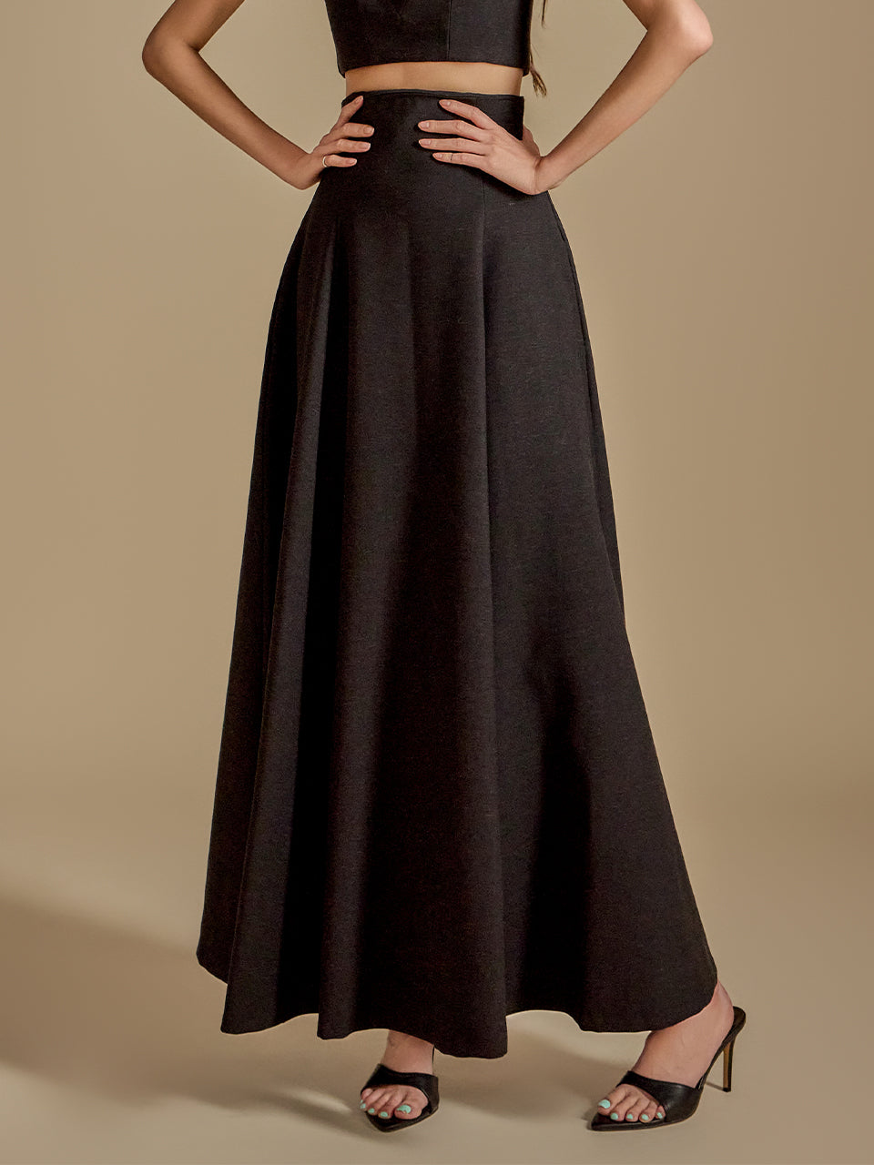 SK9244 Linen Flared Skirt