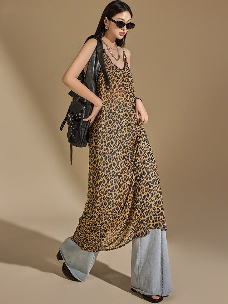 D5033 Leopard Pattern Dress