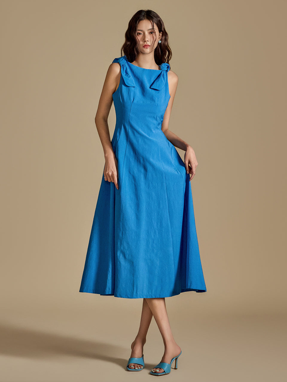 D5058 Ribbon A-Line Dress