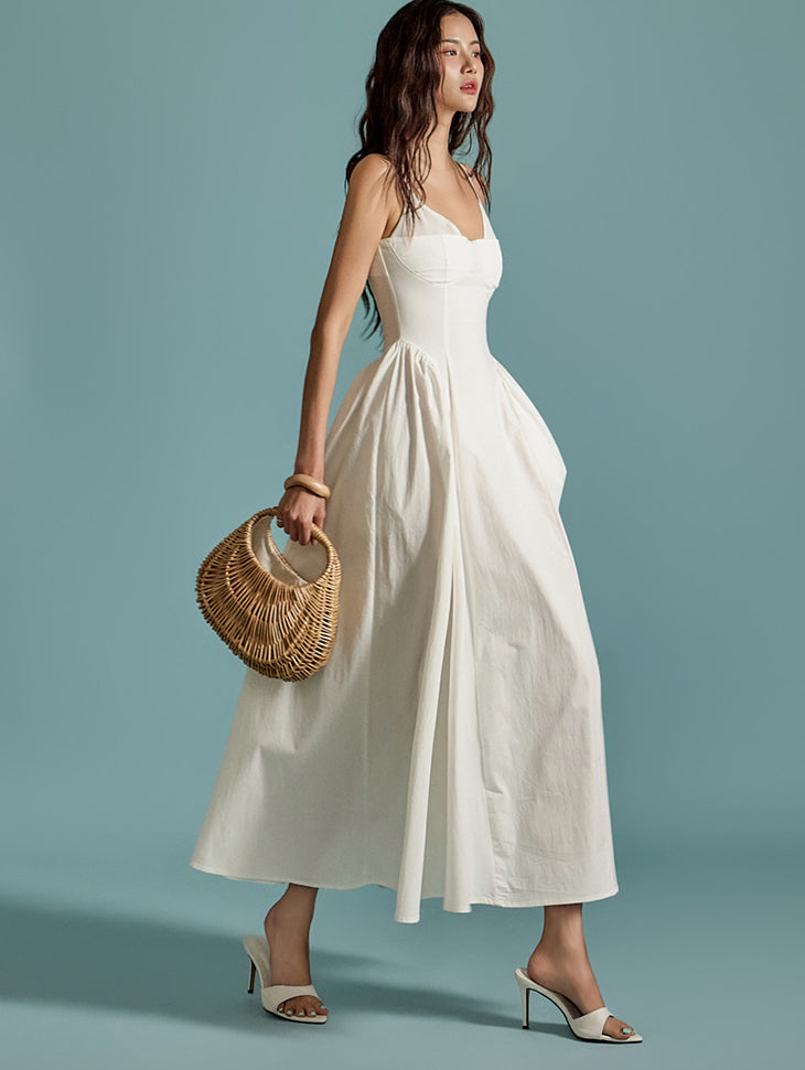 D5055 Sleeveless V-Neck Dress