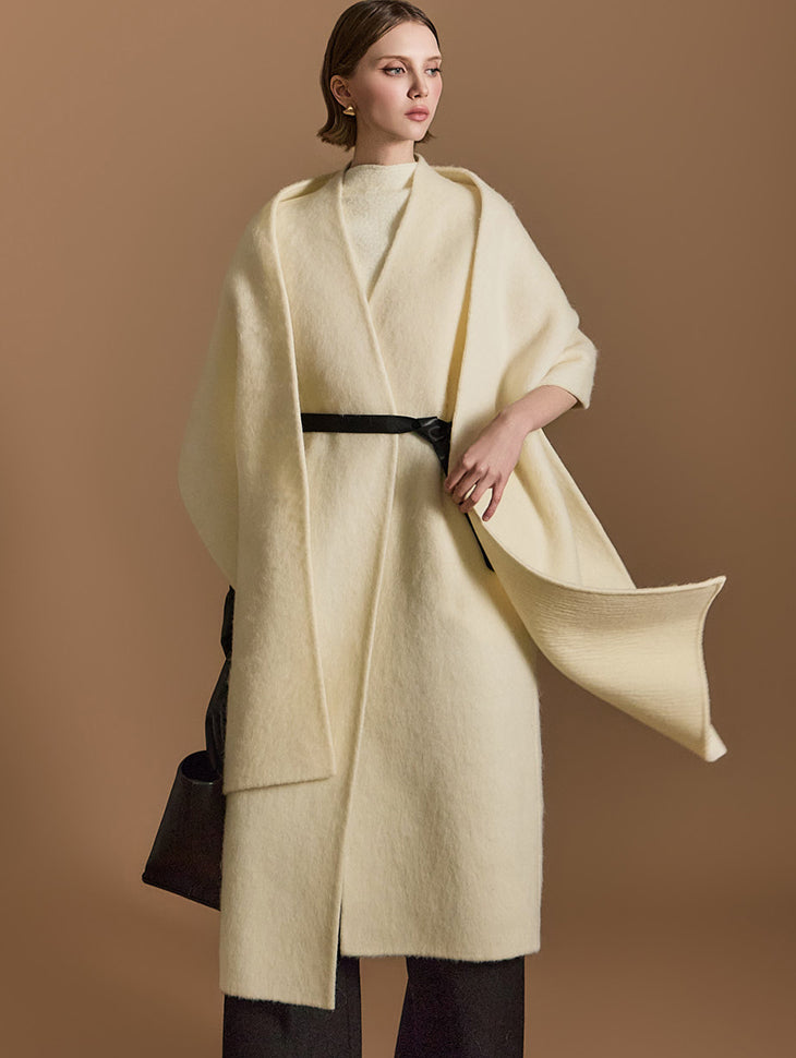 J2551 Handmade Wool Coat With Belt