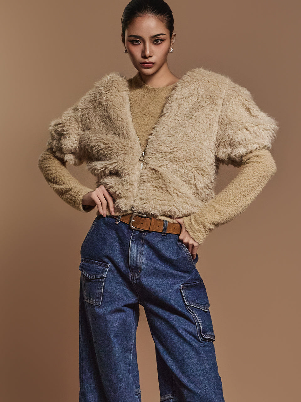 J2473 Fake fur Jacket