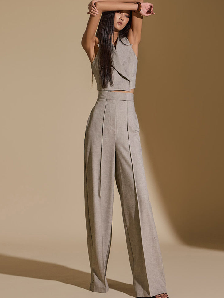 P9156 Pintuck Wide Pants