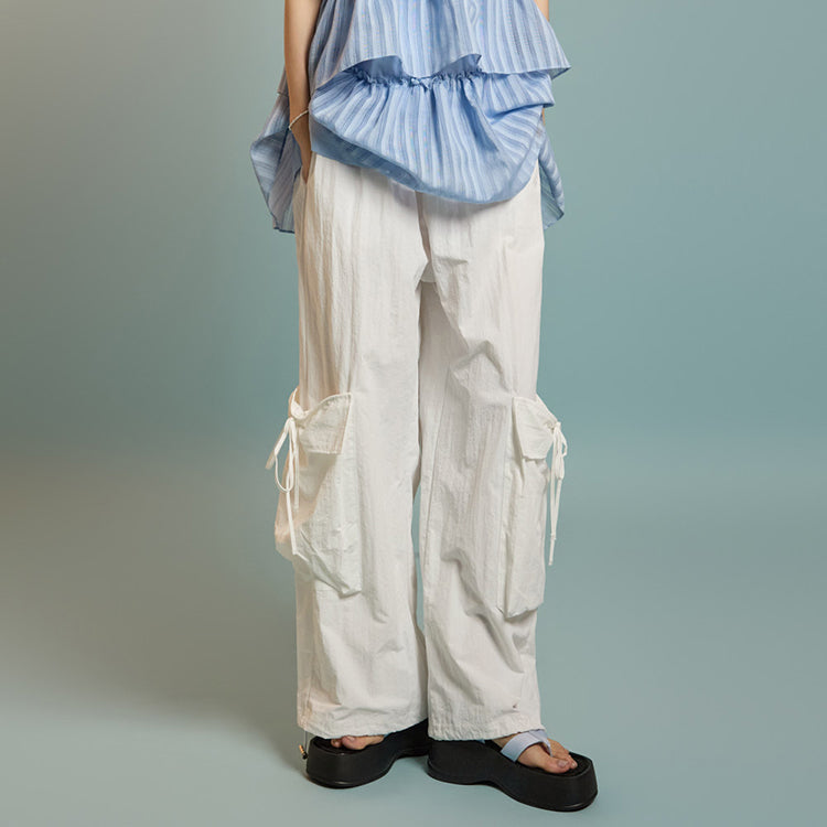 P3499 丝带尼龙裤