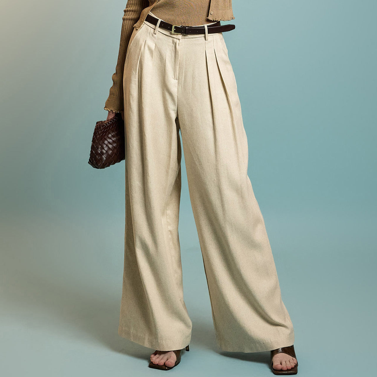 P3511 Linen Pintuck Slacks