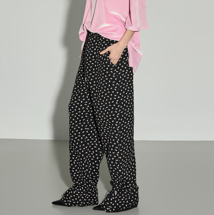 P3732 Floral Fleece Pants