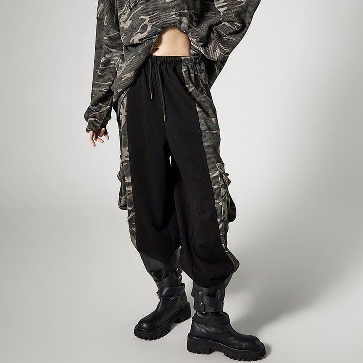 P3753 Camo Contrast Sweat Pants
