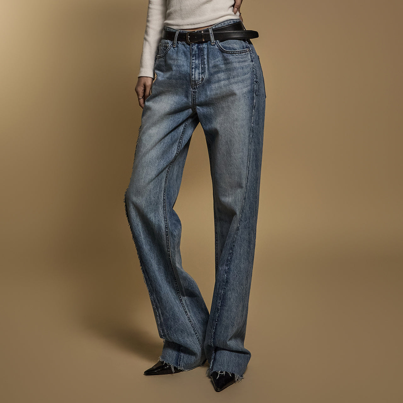 PJ551 Cut-off Jeans*Addtional L Size Version*