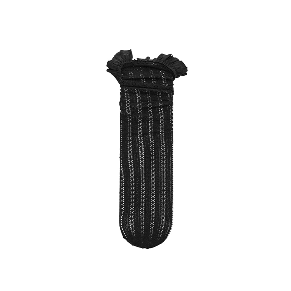 RE-355 Lace Frill Knee Socks