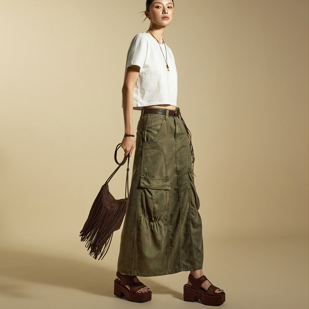 SK3025 Skirt with Belt