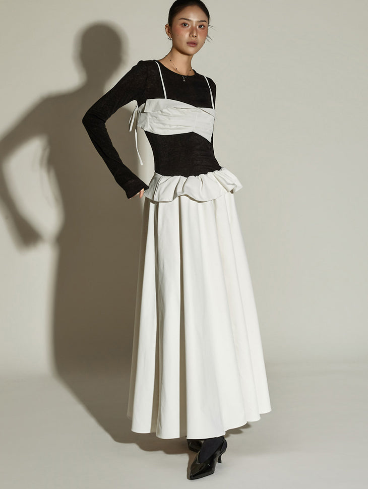 SK3072 Frill Flare Skirt