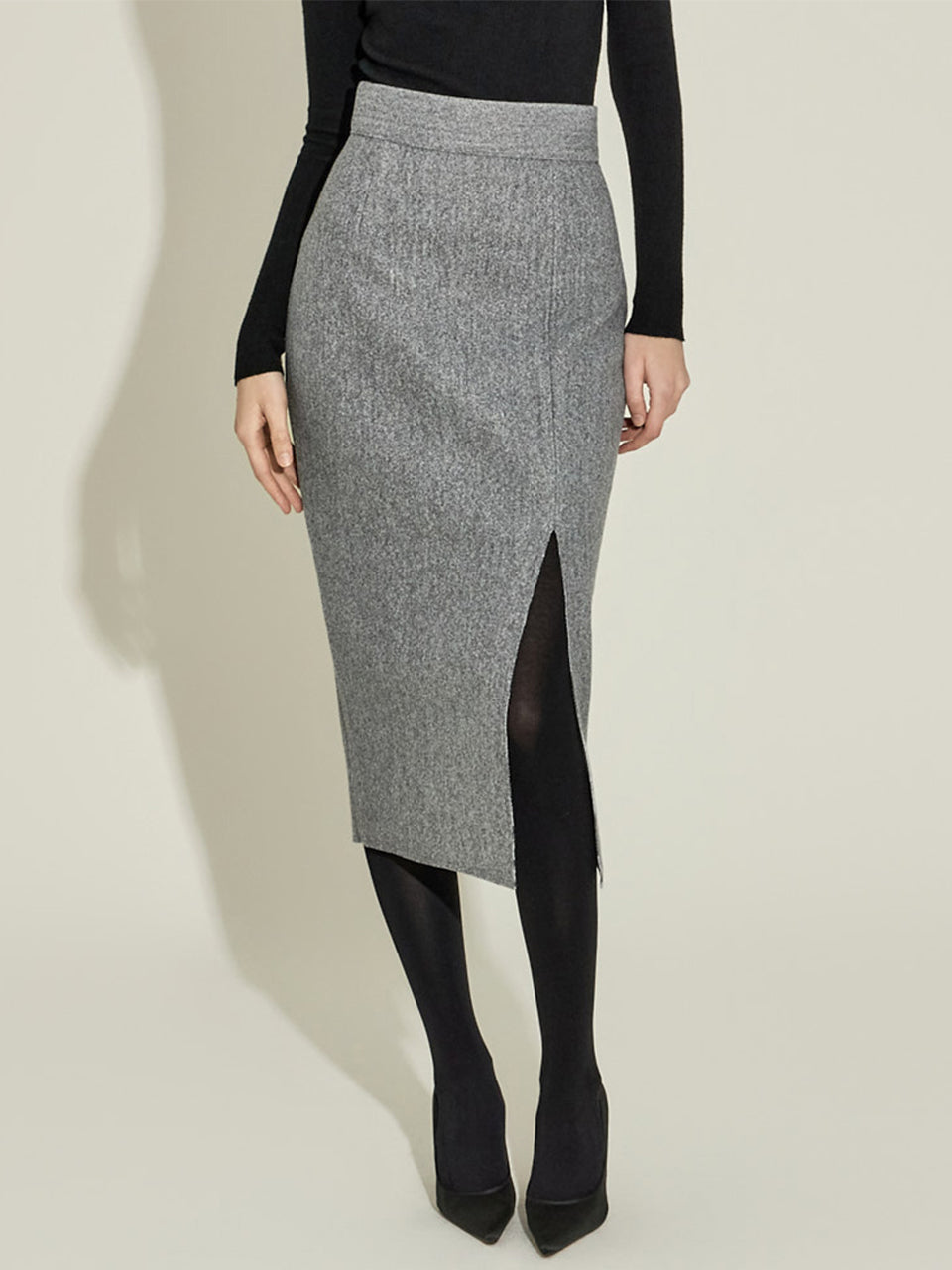 SK9092 Natural Cutting Slit Skirt