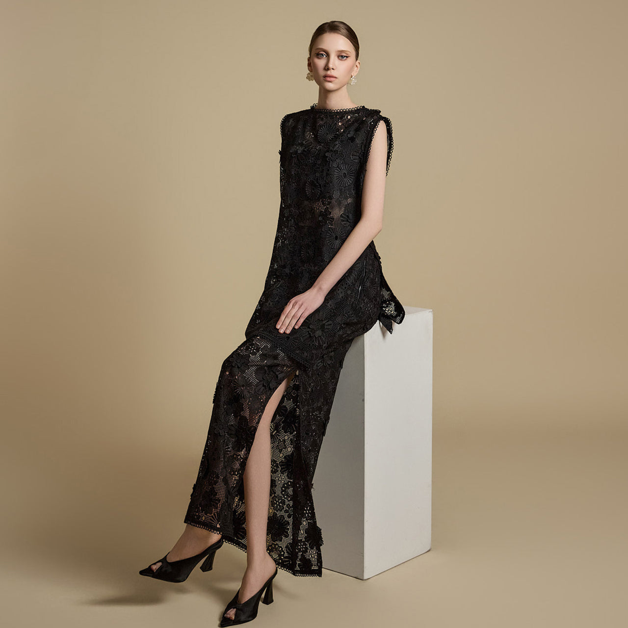 SK9272 Lace Embroidery Skirt