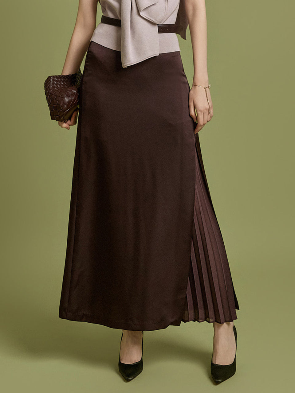 SK9274 レイヤードプリーツスカート