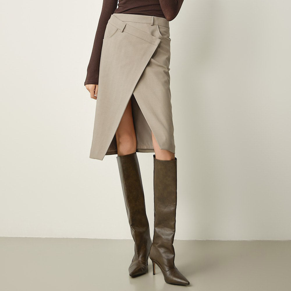 SK9315 人字纹裹身裙