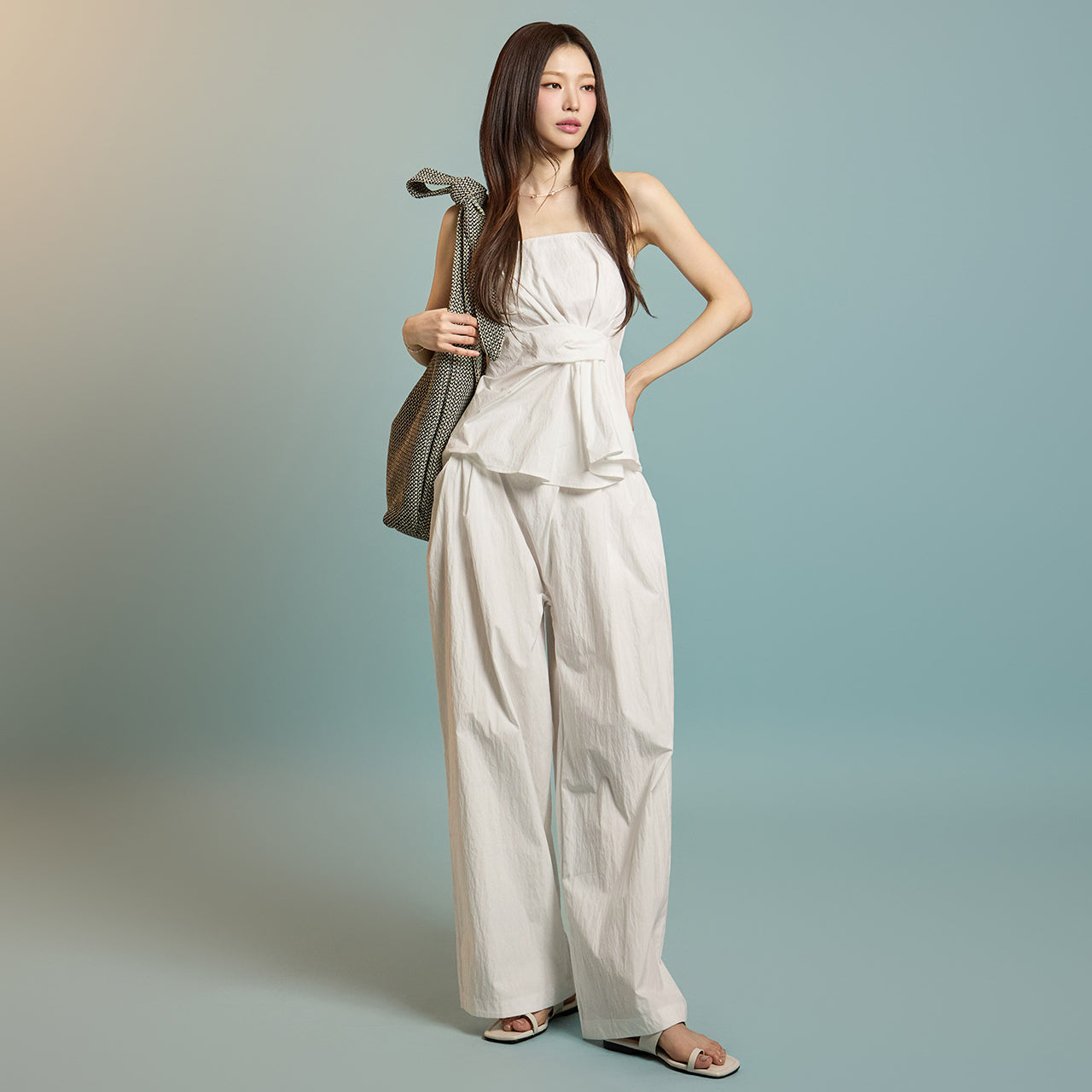 TP2140 オフショルダートップス＆パンツセット