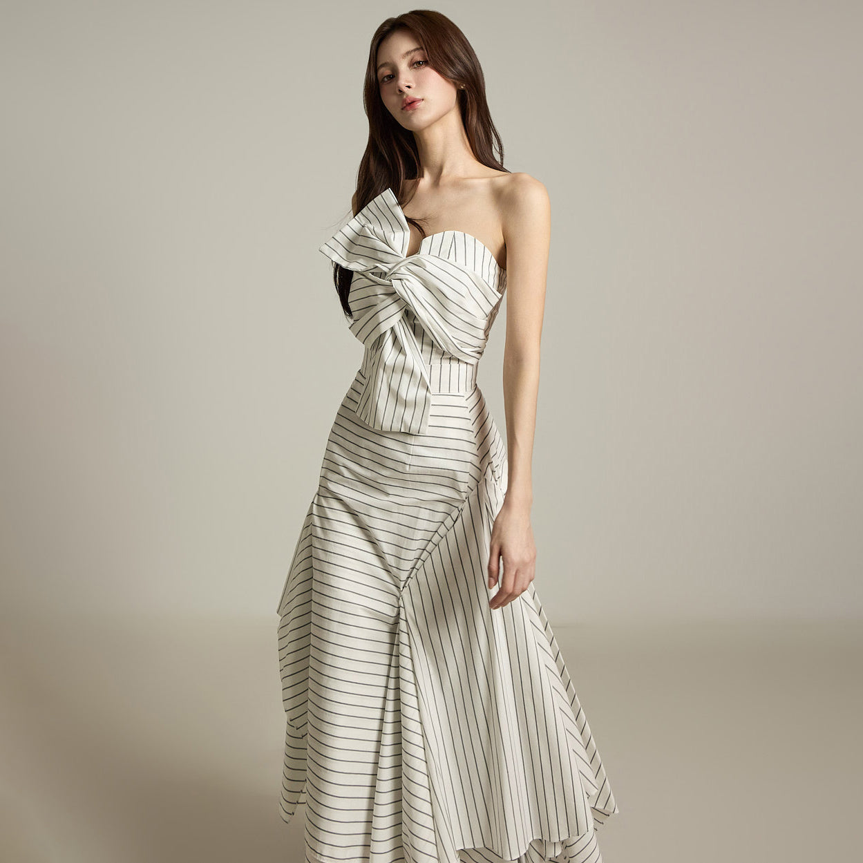 TP9150 ストライプビスチェ＆スカートセット