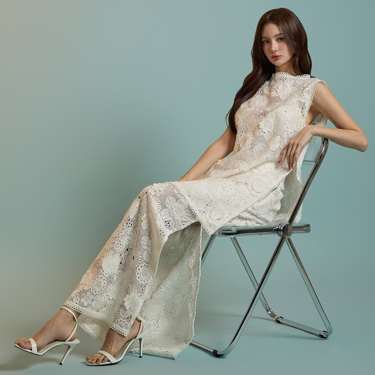 TP9169 Lace Blouse and Skirt Set