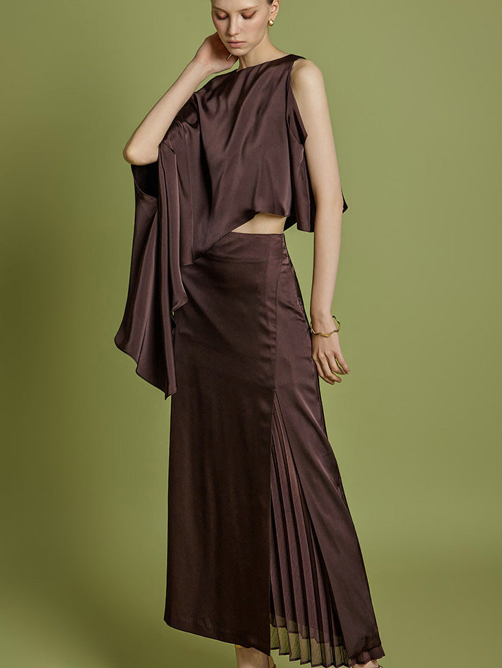 TP9173 アシンメトリーブラウス＆スカートセット